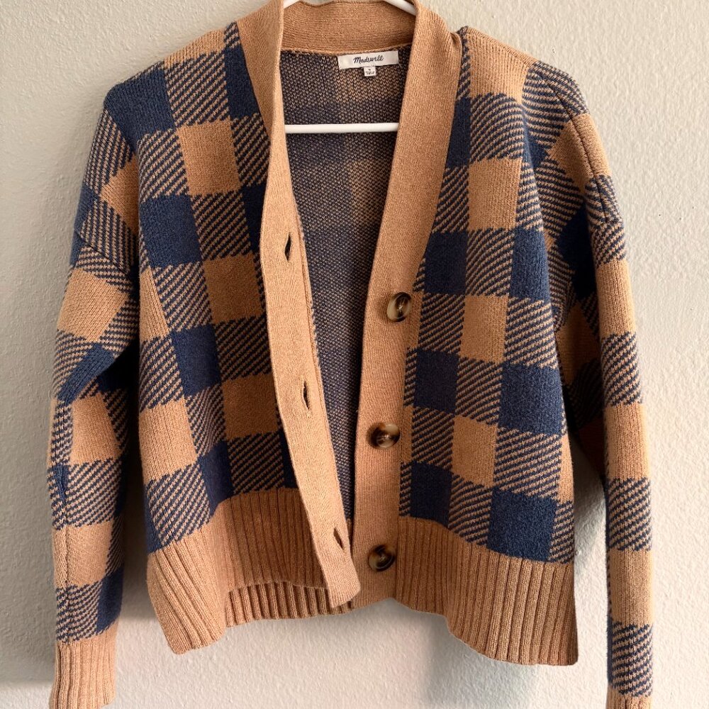 Madewell Plaid Cardigan